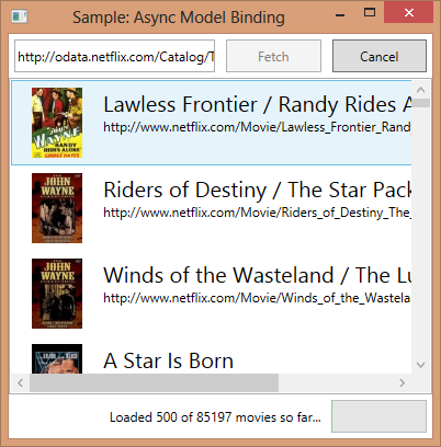 async model binding sample