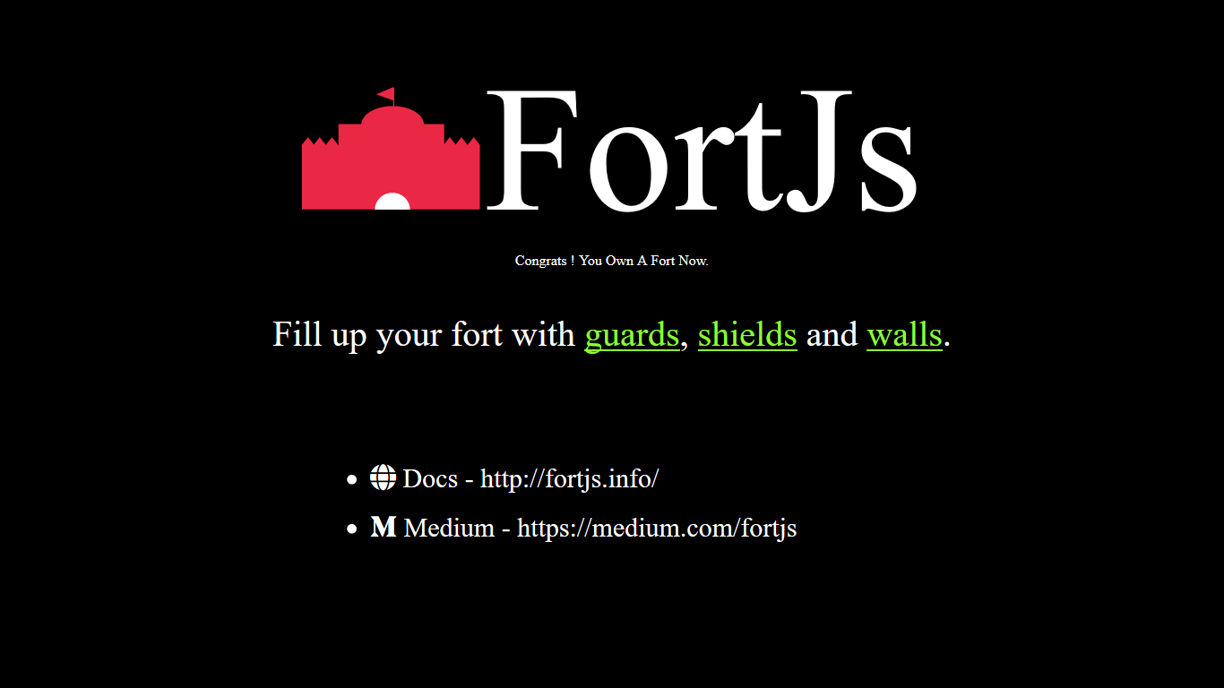 fortjs start page