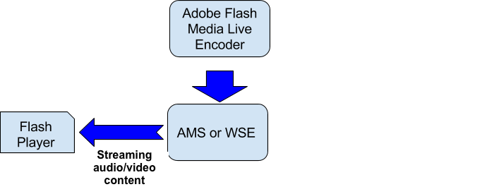 Adobe Flash Live Encoder broadcast testing diagram