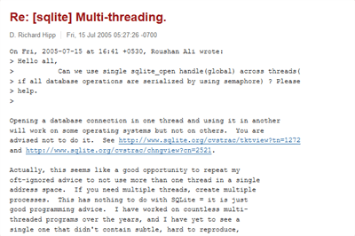 Thumbnail for More SQLite Multi-threading
