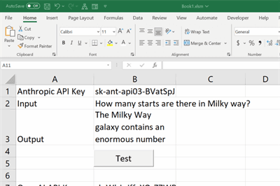 Thumbnail for Using OpenAI ChatGPT and Anthropic Claude in Excel VBA