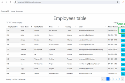 Thumbnail for ASP.NET8 using DataTables.net – Part2 – Action buttons