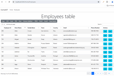 Thumbnail for ASP.NET8 using DataTables.net – Part7 – Buttons regular