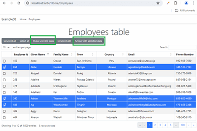 Thumbnail for ASP.NET8 using DataTables.net – Part8 – Select rows