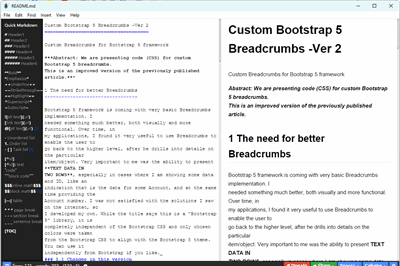 Thumbnail for 6 free Markdown (.md) WYSIWYG desktop Editors – Part2