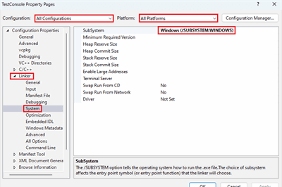Thumbnail for VC++: Convert Console Project to Non-Console