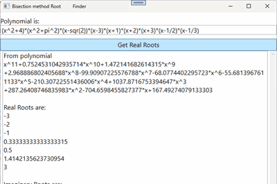Thumbnail for Real & Imaginary Root Finder using Bisection method